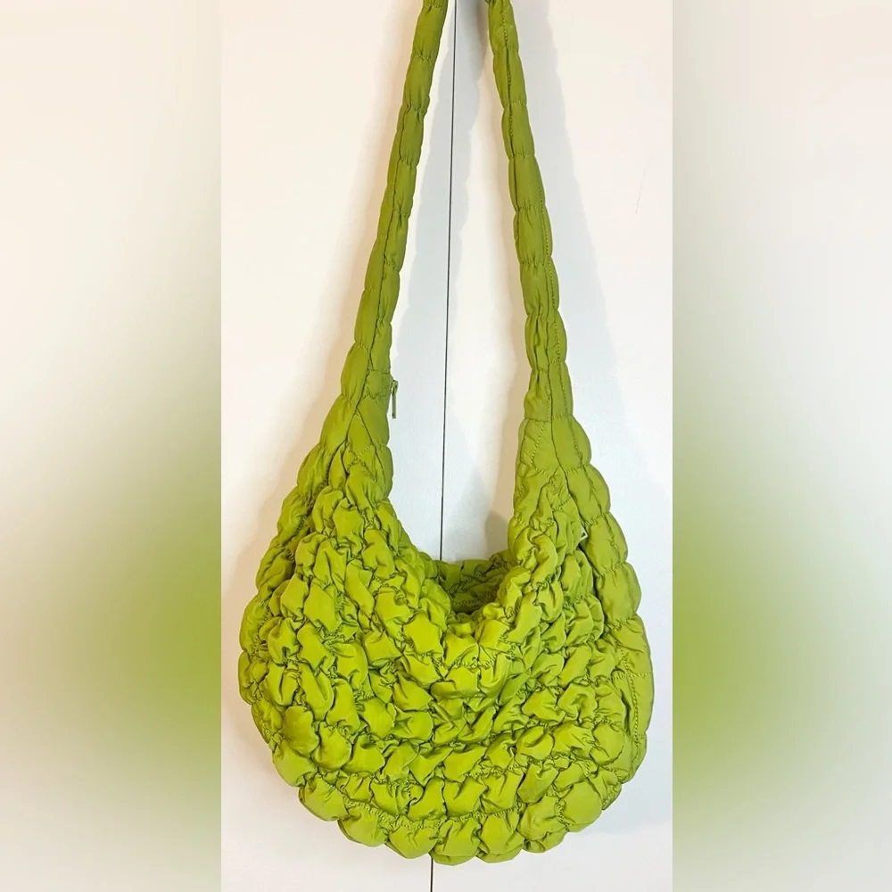 Green Quilted Women's Bag